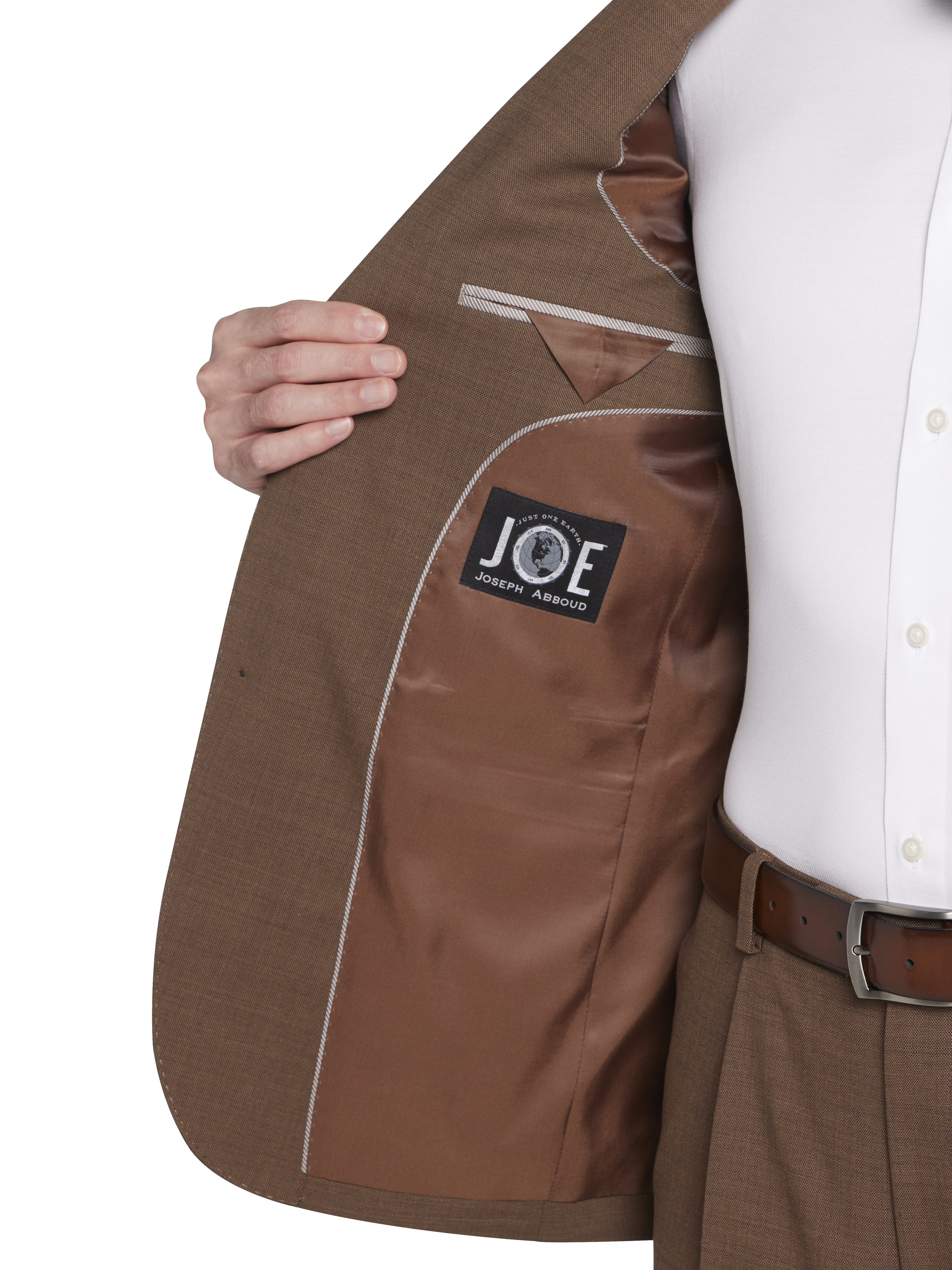 Slim Fit Wool Blend Sharkskin Suit Jacket