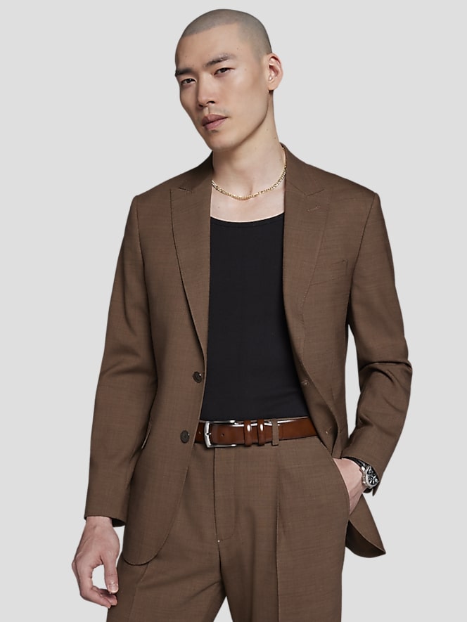 JOE Joseph Abboud Slim Fit Wool Blend Sharkskin Suit Jacket