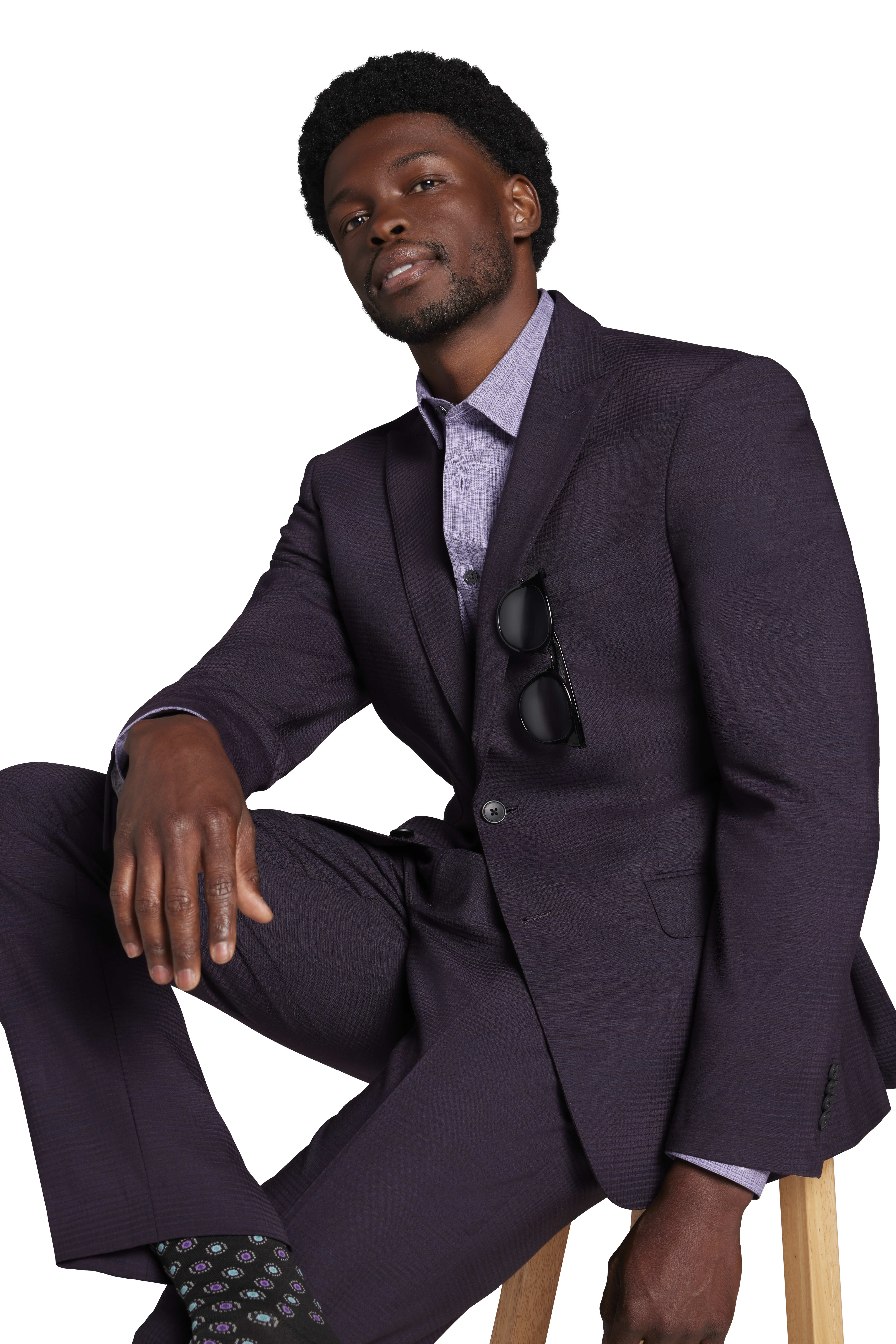 Modern Fit Wool Blend Suit Jacket