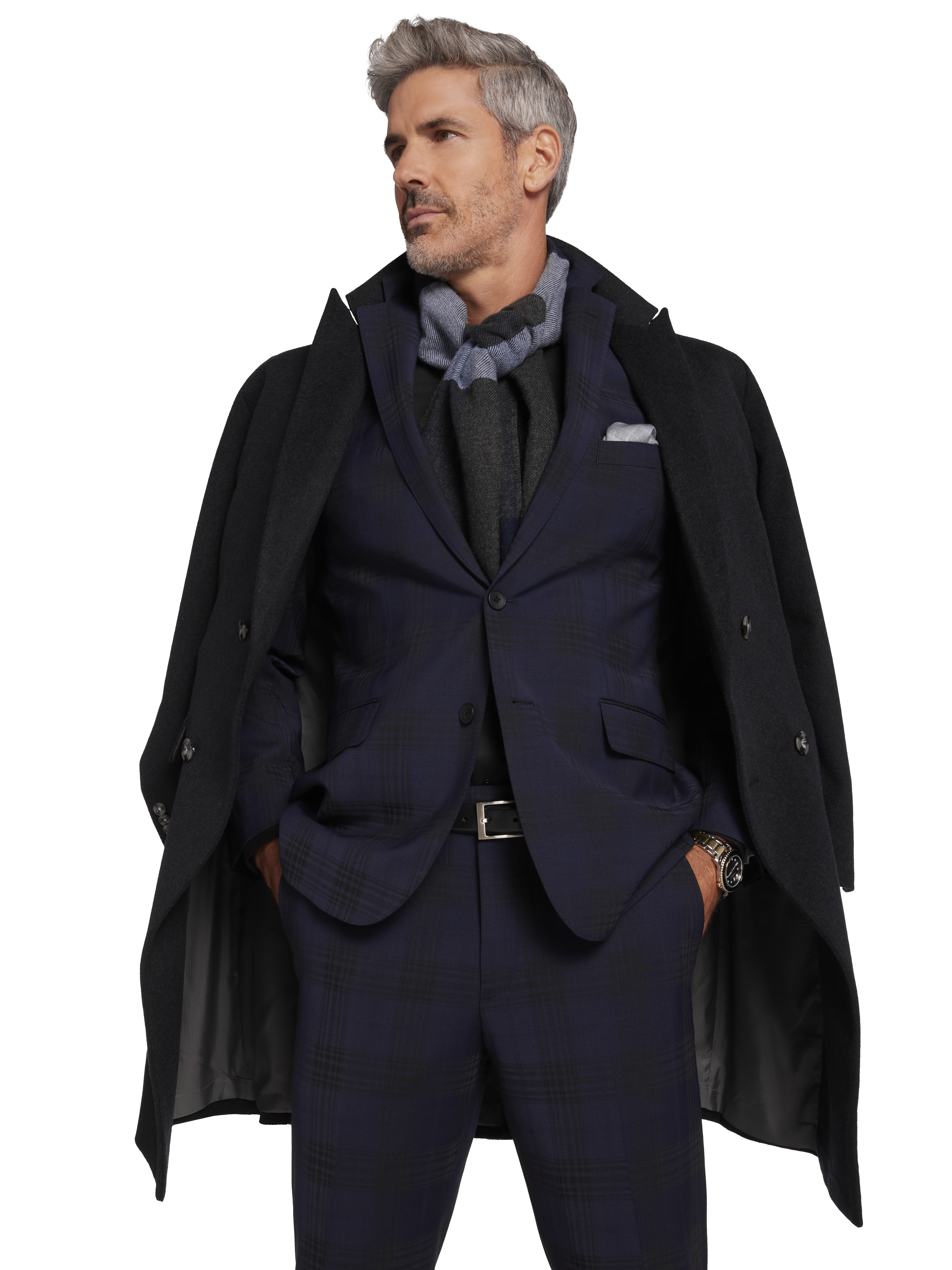 Modern Fit Wool Blend Suit Jacket