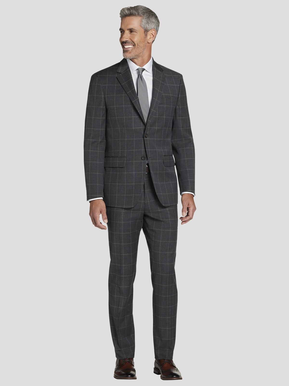 Calvin klein windowpane suit new arrivals
