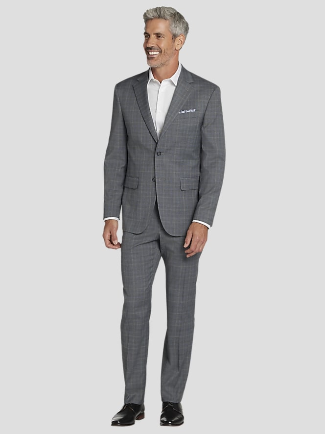 Pronto Uomo Modern Fit Windowpane Suit