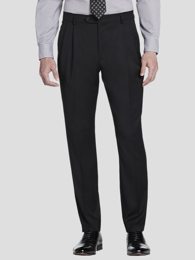 Awearness Kenneth Cole Modern Fit Wool Pleated Suit Pants