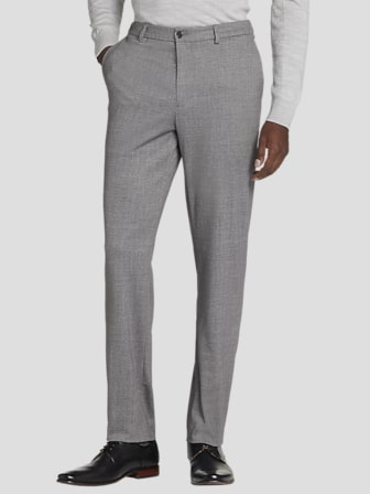 Slim Fit Sharkskin Suit Pants