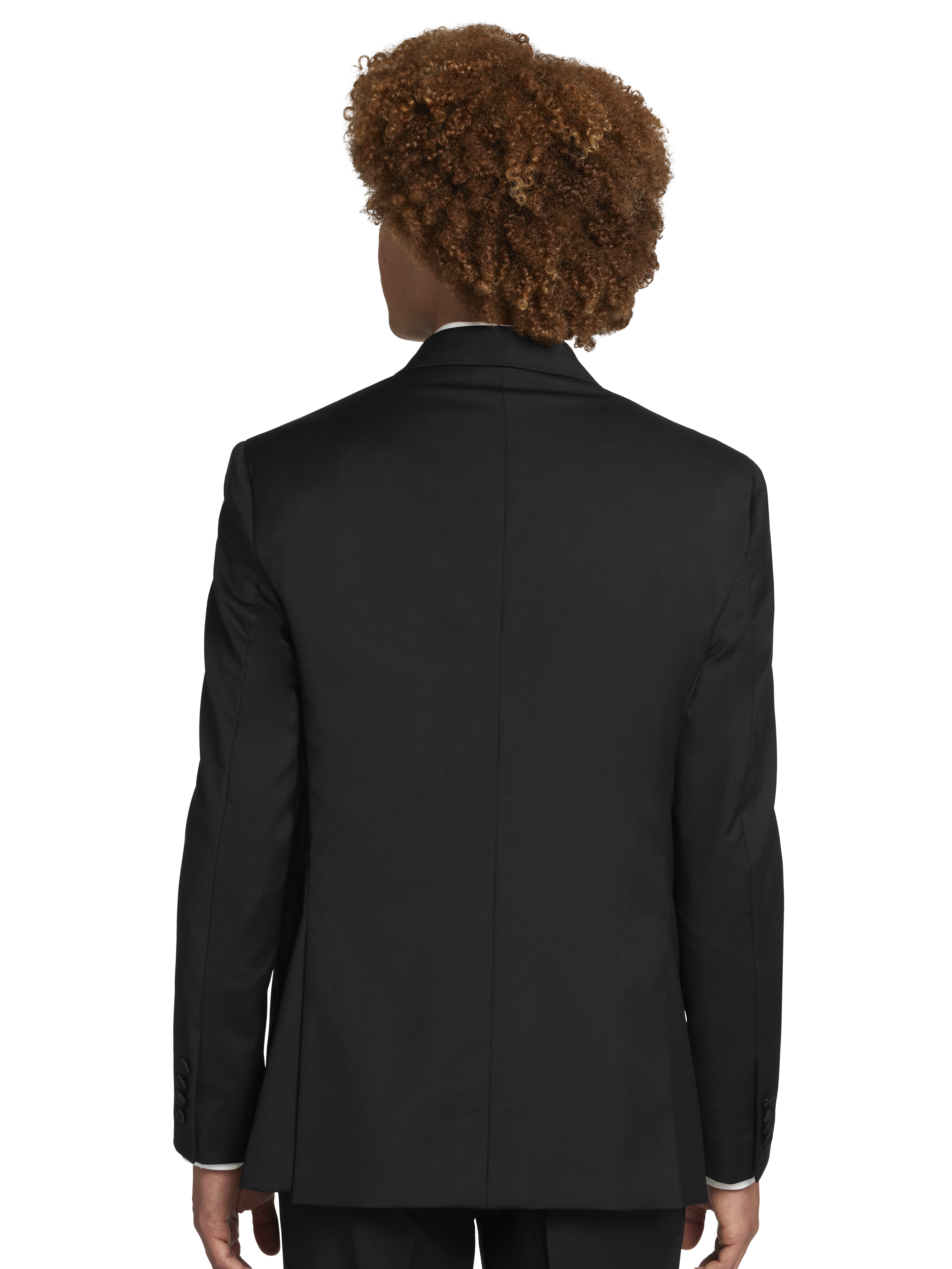 Slim Fit Wool Double Breasted Peak Lapel Tuxedo Jacket