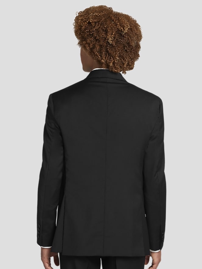 BLACK by Vera Wang Slim Fit Wool Double Breasted Peak Lapel Tuxedo Jacket