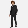 BLACK by Vera Wang Slim Fit Wool Double Breasted Peak Lapel Tuxedo Jacket