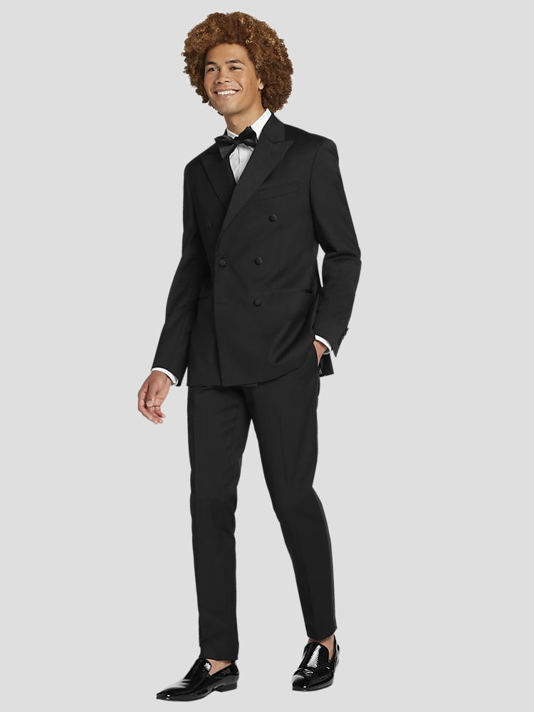BLACK by Vera Wang Slim Fit Tuxedo, Black Formal - Buy or Rent | Men's  Wearhouse