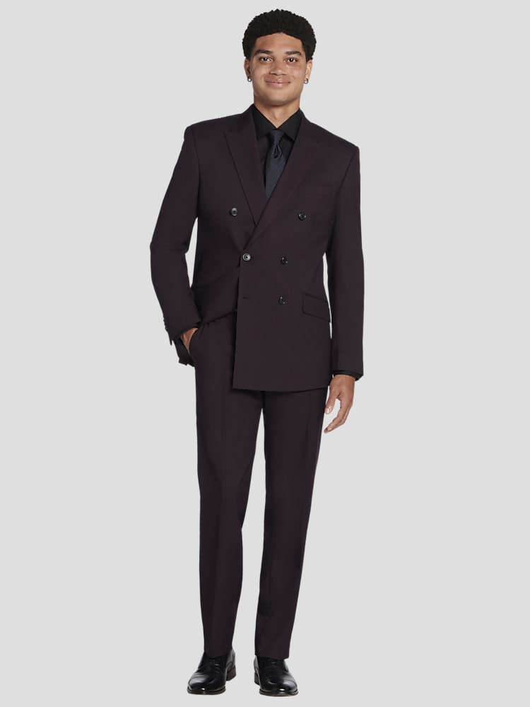 Wilke-Rodriguez Slim Fit Double Breasted Houndstooth Suit