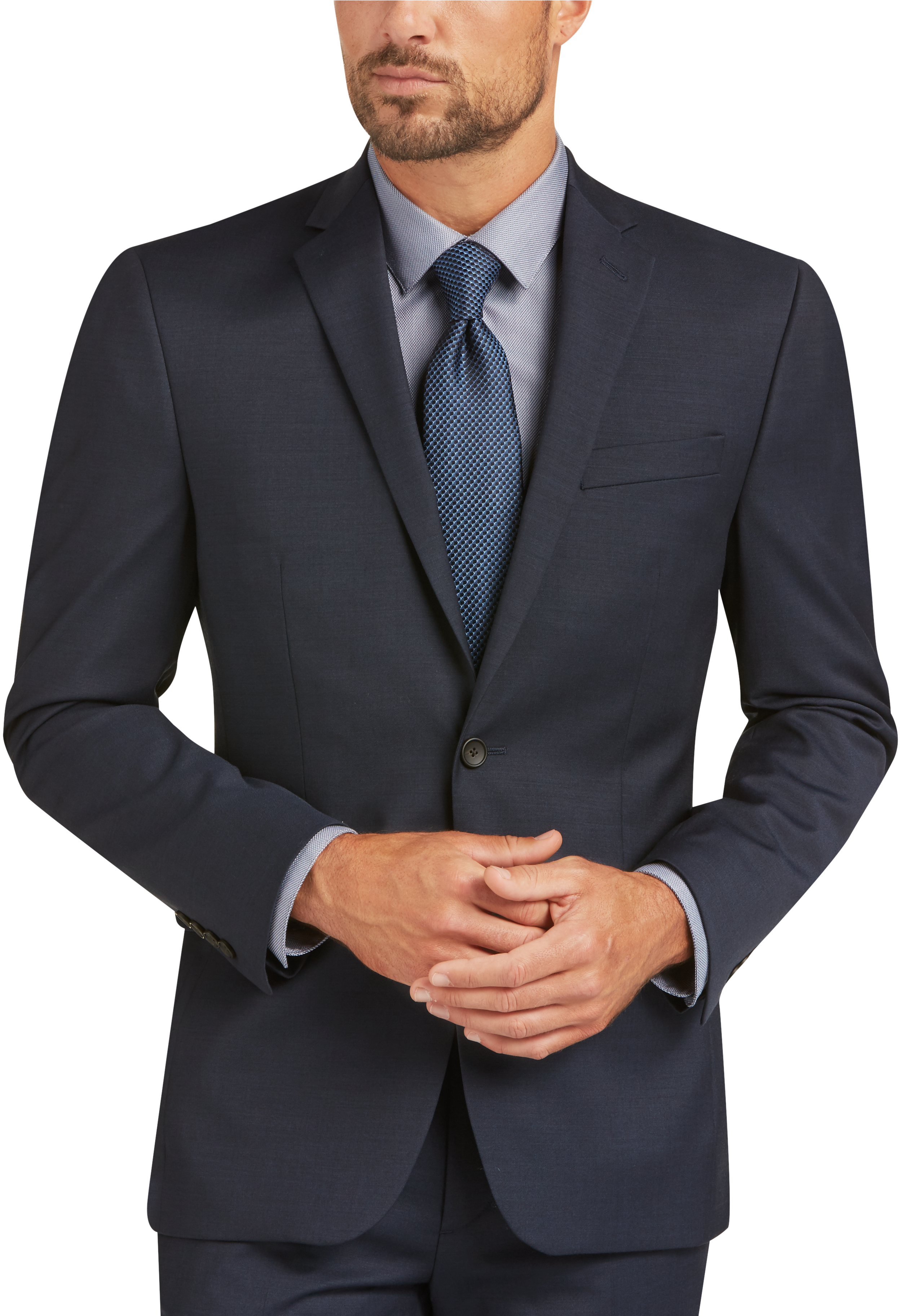 Awearness kenneth cole blue jacquard slim fit dinner jacket discount