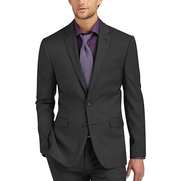Awearness Kenneth Cole AWEAR-TECH Men's Slim Fit Suit Jacket Charcoal Gray - Size: 38 Long TMW31K338317