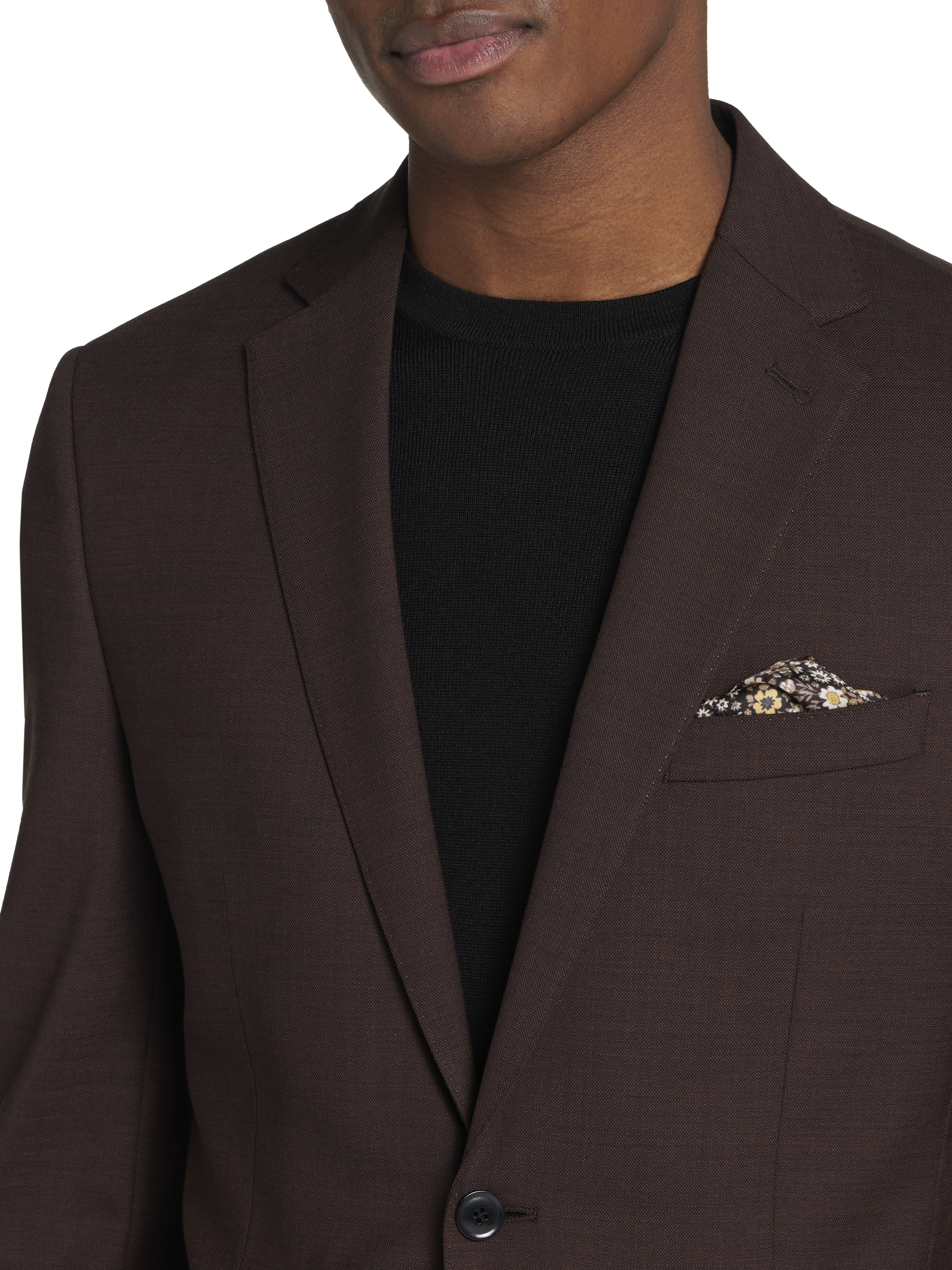 Slim Fit Sharkskin Suit Jacket