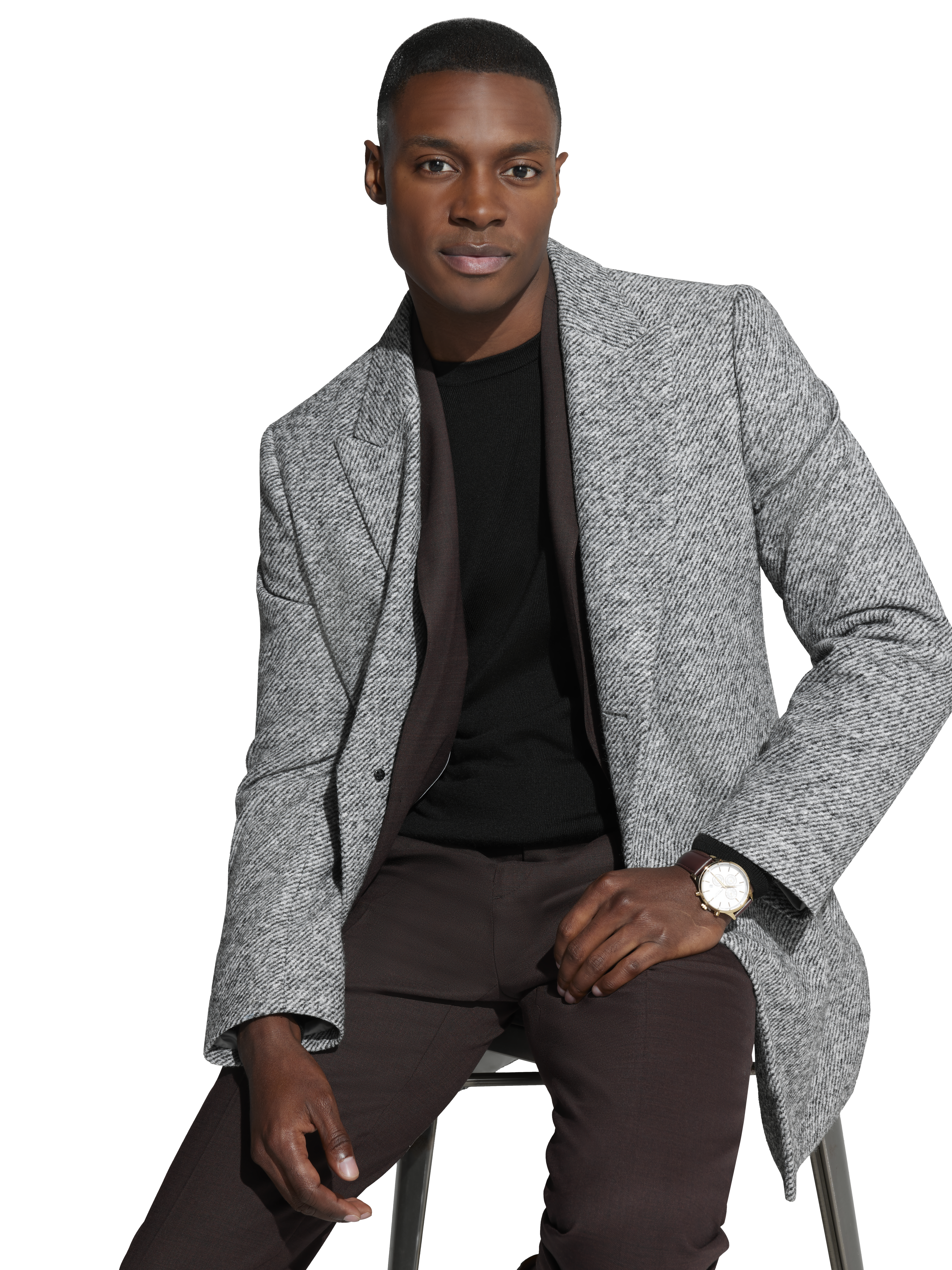 Slim Fit Sharkskin Suit Jacket