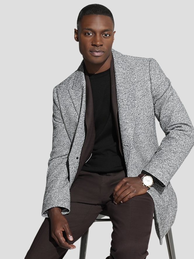 JOE Joseph Abboud Slim Fit Sharkskin Suit Jacket