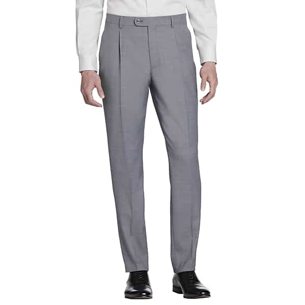JOE Joseph Abboud Slim Fit Single Pleat Men's Suit Pants Gray - Size: 34W x 34L TMW31RB34F04