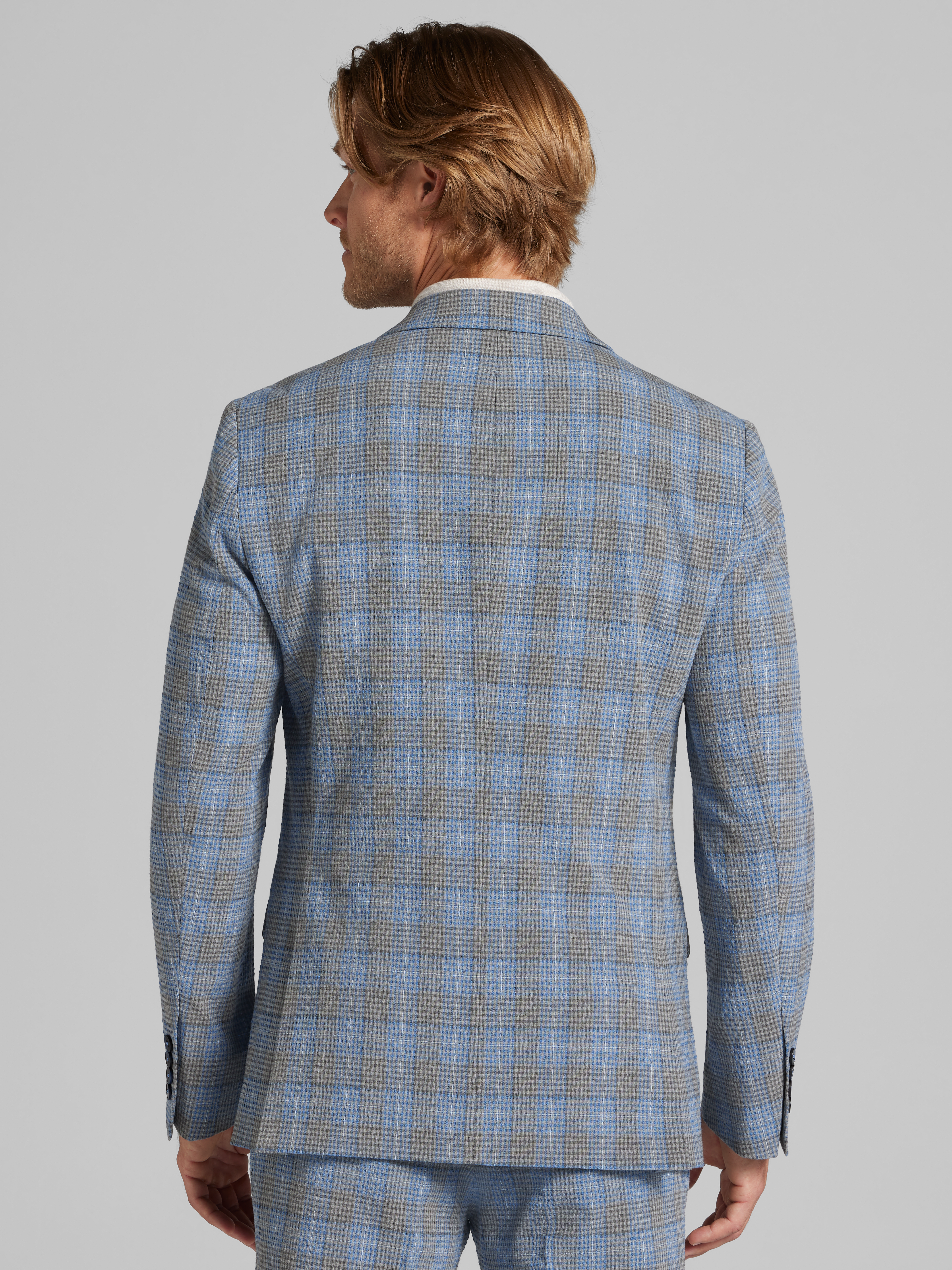 Slim Fit Suit Seersucker Jacket