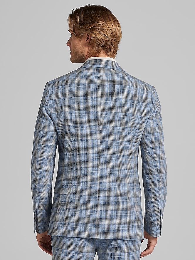 Paisley &Amp; Gray Slim Fit Suit Seersucker Jacket