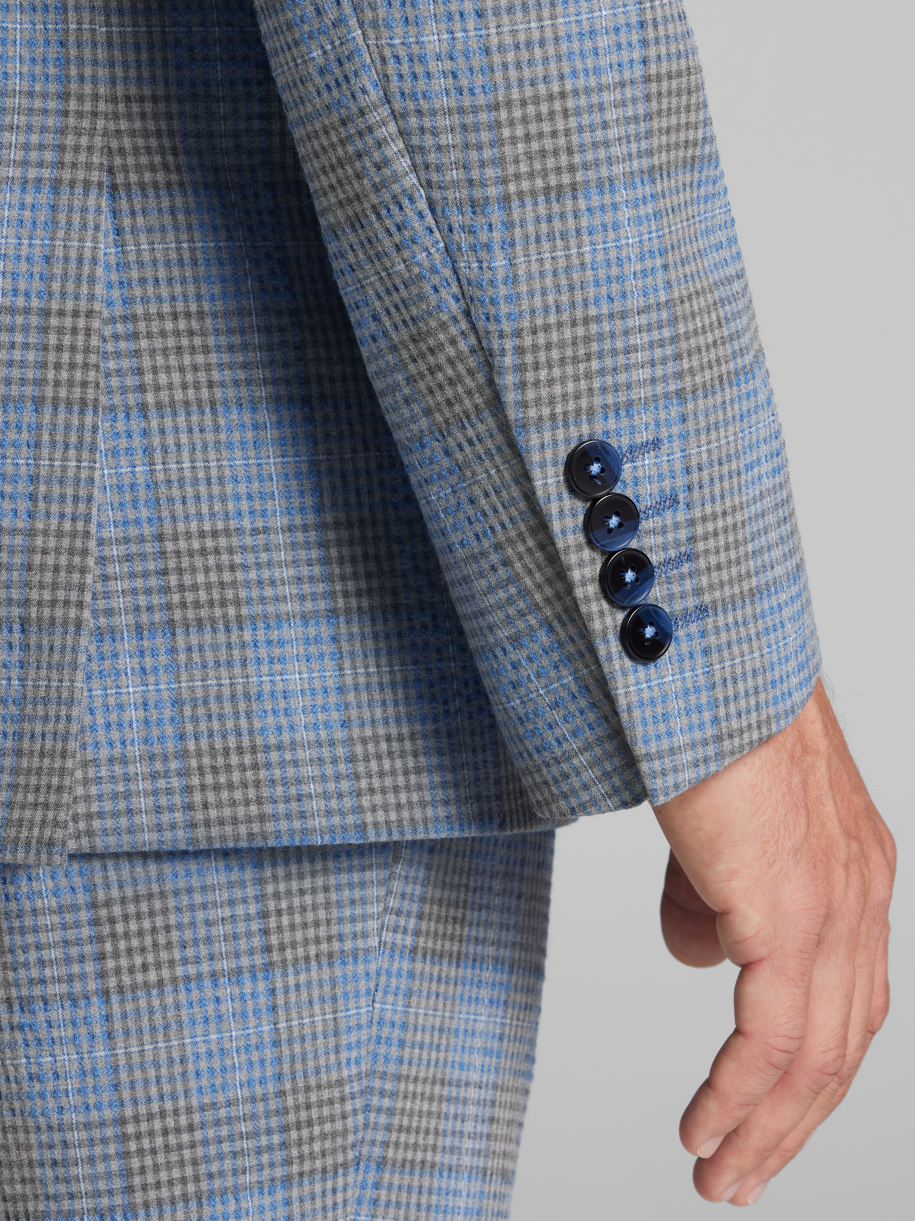 Slim Fit Suit Seersucker Jacket