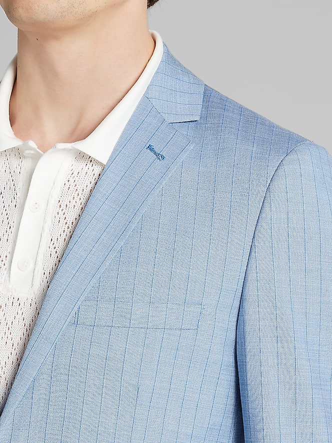 Paisley &Amp; Gray Slim Fit Suit Stripe Jacket
