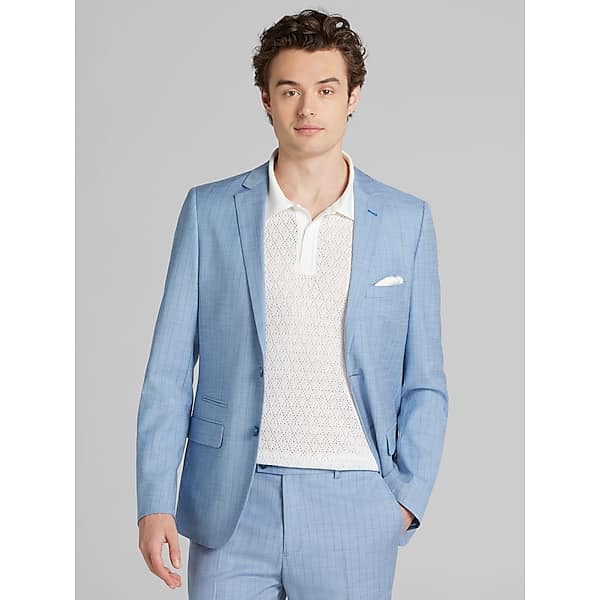 Paisley & Gray Men's Paisley & Amp; Gray Slim Fit Suit Stripe Jacket Blue Stripe - Size: 44 Regular TMW32BE44237