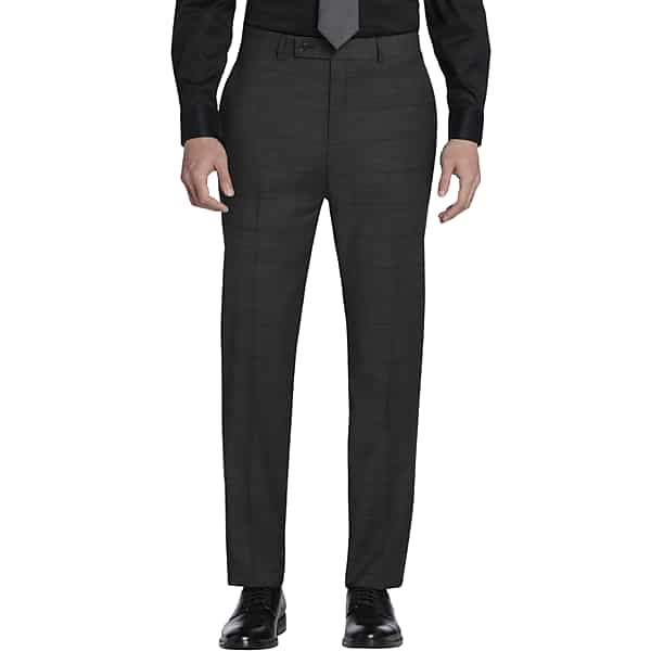 Calvin Klein Slim Fit Wool Blend Men's Suit Pants Gray Plaid - Size: 34W x 32L TMW32BR34T64