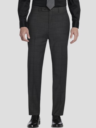 green emerald velvet dress Calvin Klein Body Solid Dark Gray Flat Front Washable Dress Pants
