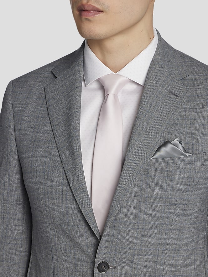 Calvin Klein Slim Fit Wool Blend Plaid Suit Jacket