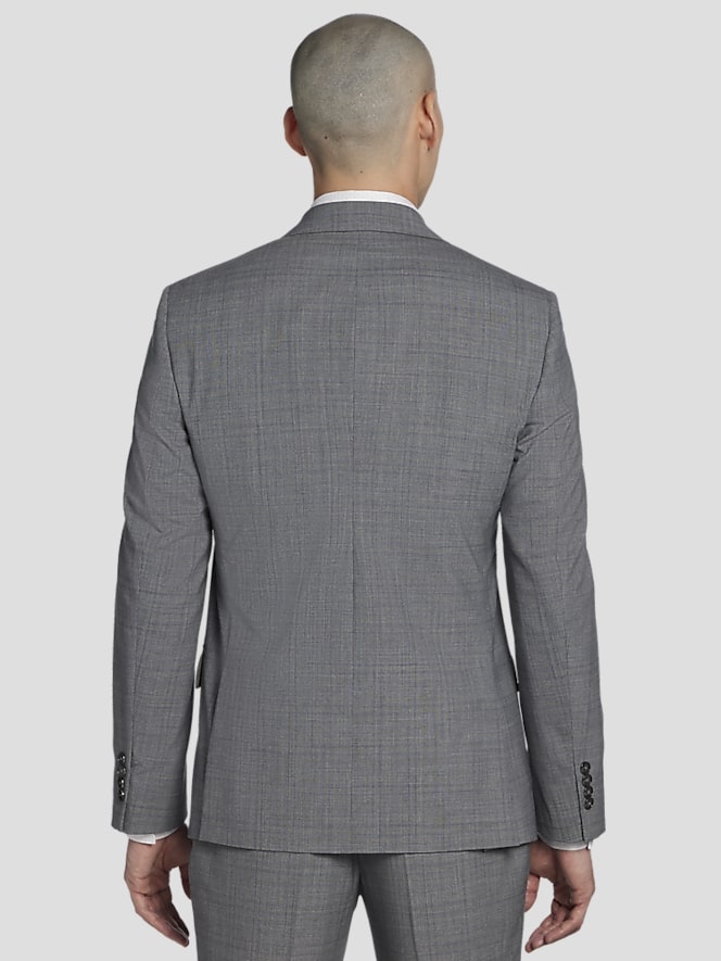 Calvin Klein Slim Fit Wool Blend Plaid Suit Jacket