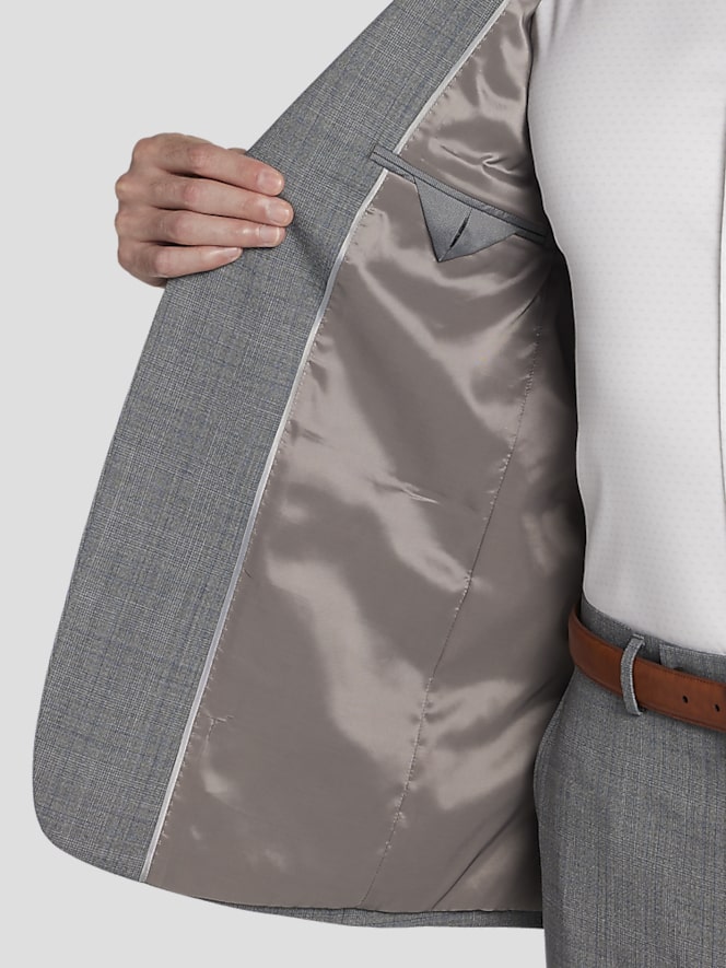 Calvin Klein Slim Fit Wool Blend Plaid Suit Jacket