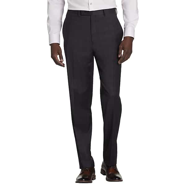 Collection by Michael Strahan Men's Michael Strahan Classic Fit Wool Blend Plaid Suit Pants Pueple Plaid - Size 34W x 30L TMW32FB34060