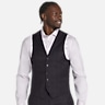 Michael Strahan Classic Fit Wool Blend Plaid Suit Vest