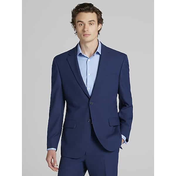 Egara Modern Fit Men's Suit Jacket Blue/Postman - Size: 42 Short