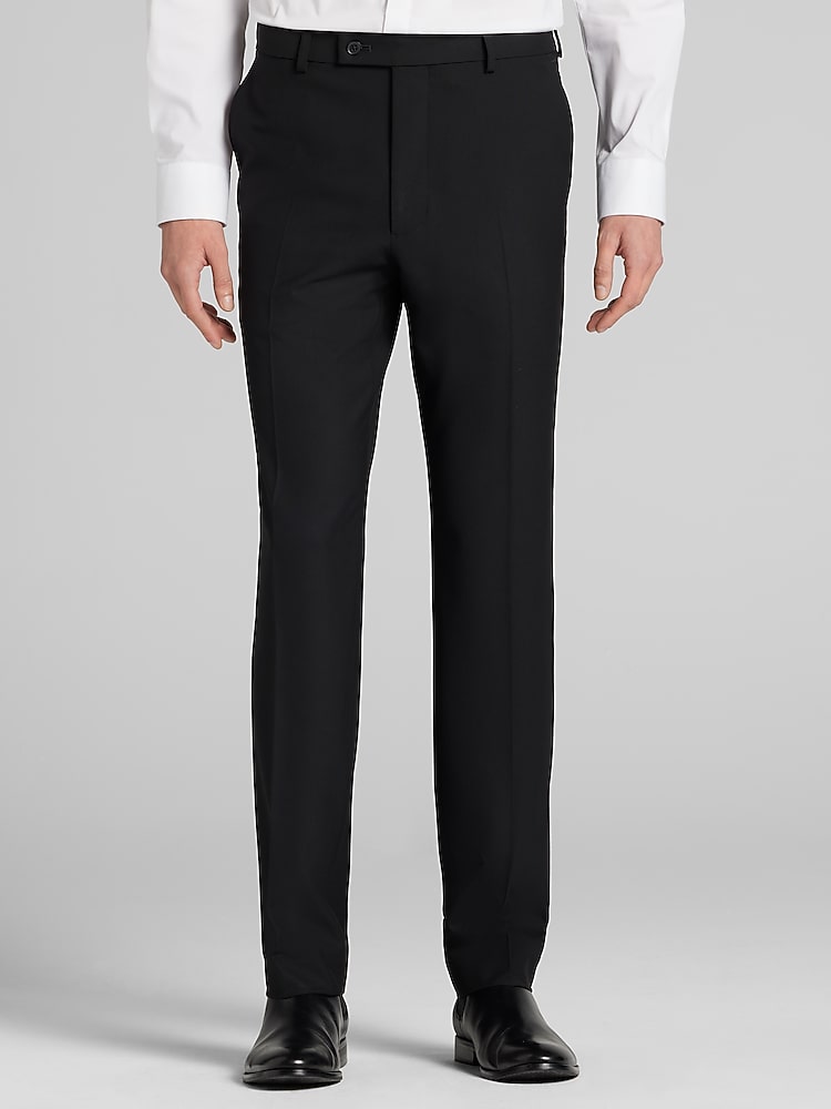 Egara Modern Fit Mens Suit Pants in Black  Tailored Dress Slacks for Work and Formal Events, Size 40W x 32L