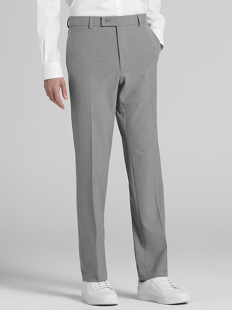 modern fit dress pants for men TAPERED-FIT Stretch Dress Pants for Tall Men in Marine Navy 38 / 38 / Marine Navy main image 0
