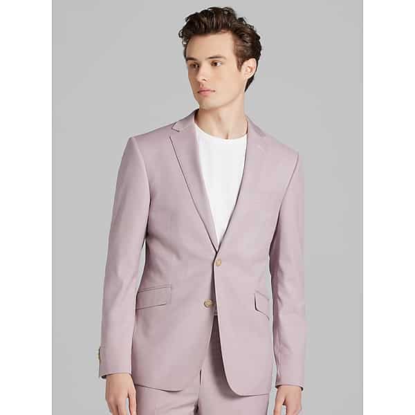 Wilke-Rodriguez Men's Slim Fit Tic Suit Rose Tic - Size: 40 Long