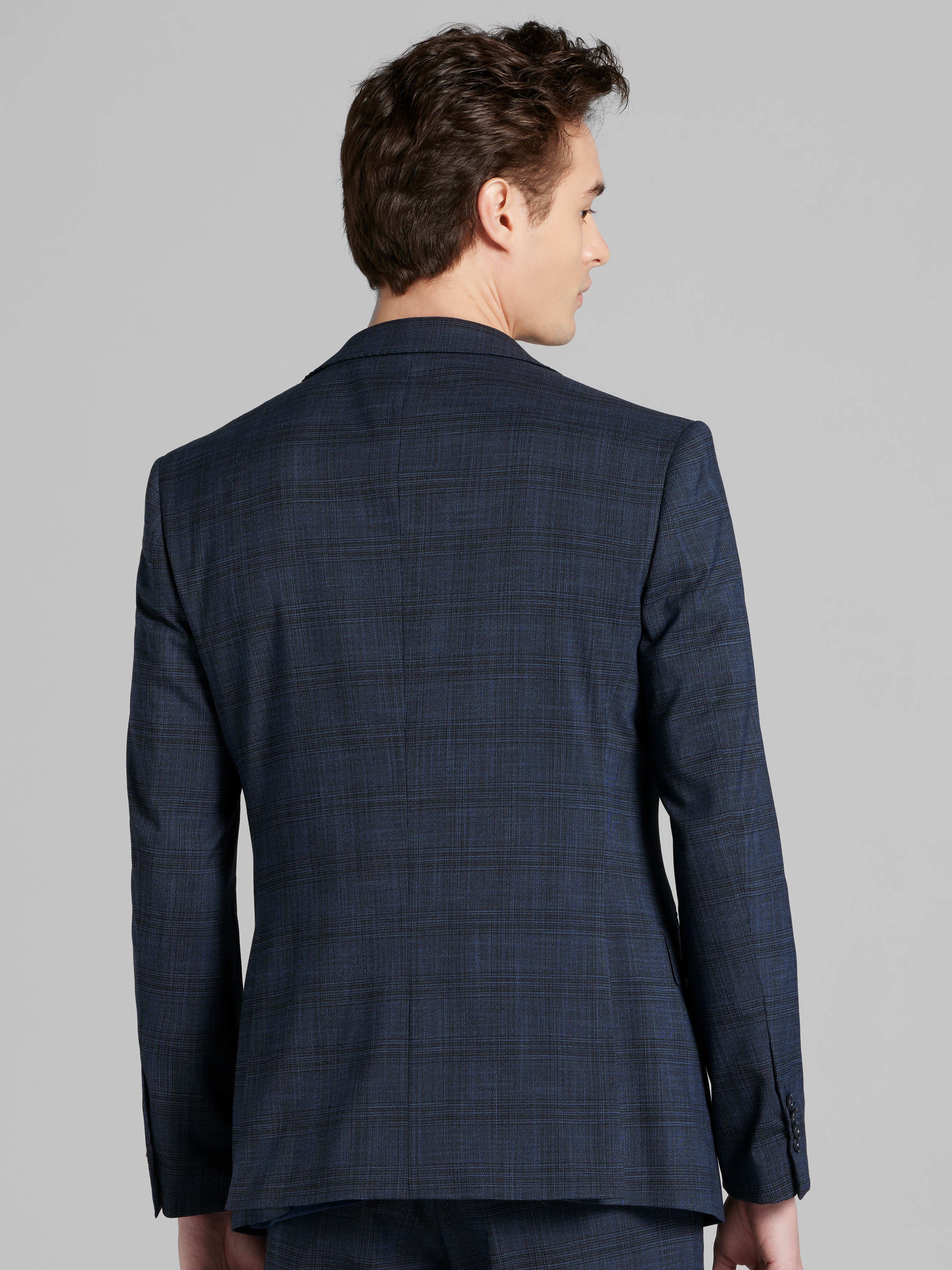 Slim Fit Plaid Suit