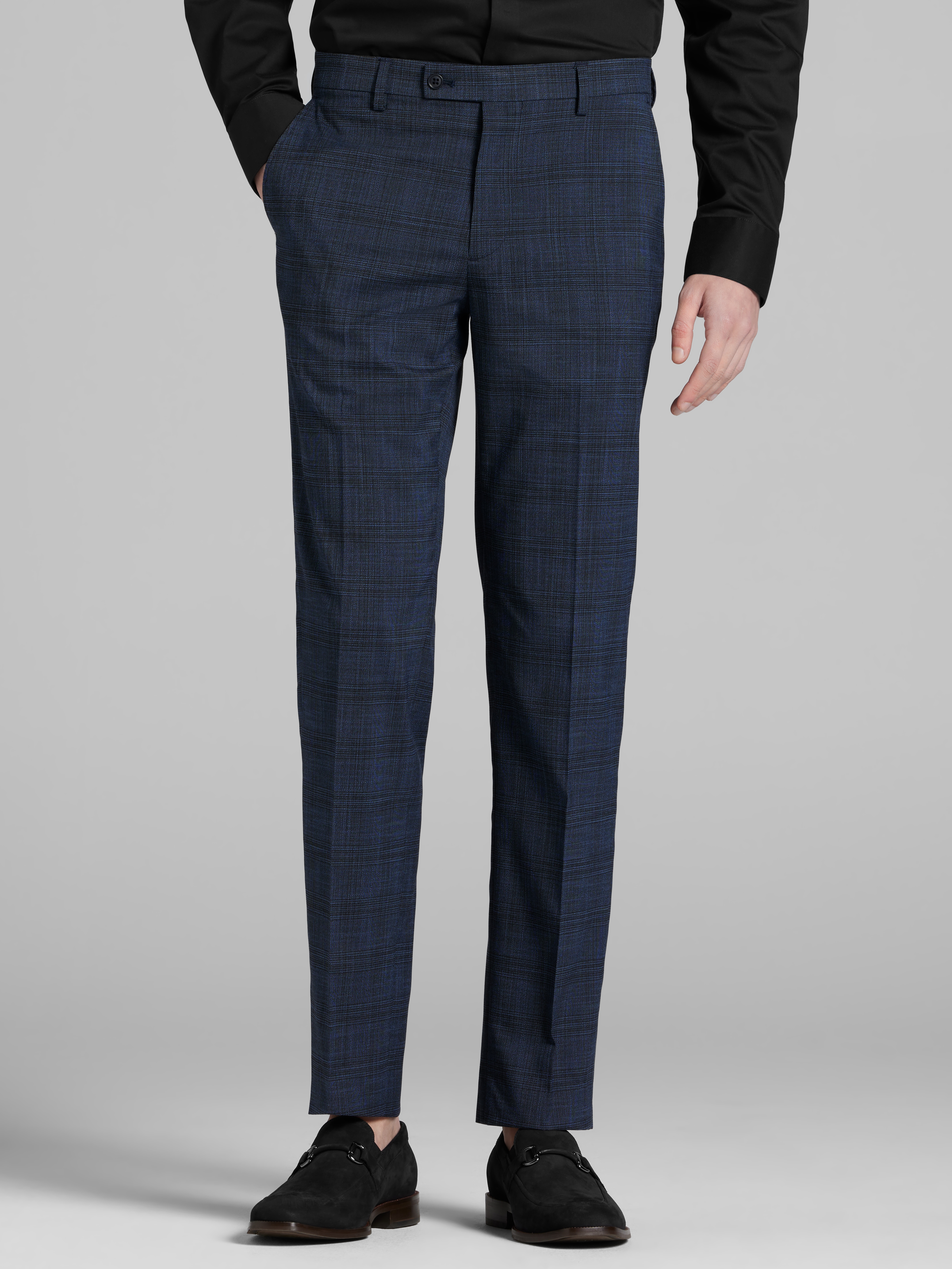 Slim Fit Plaid Suit