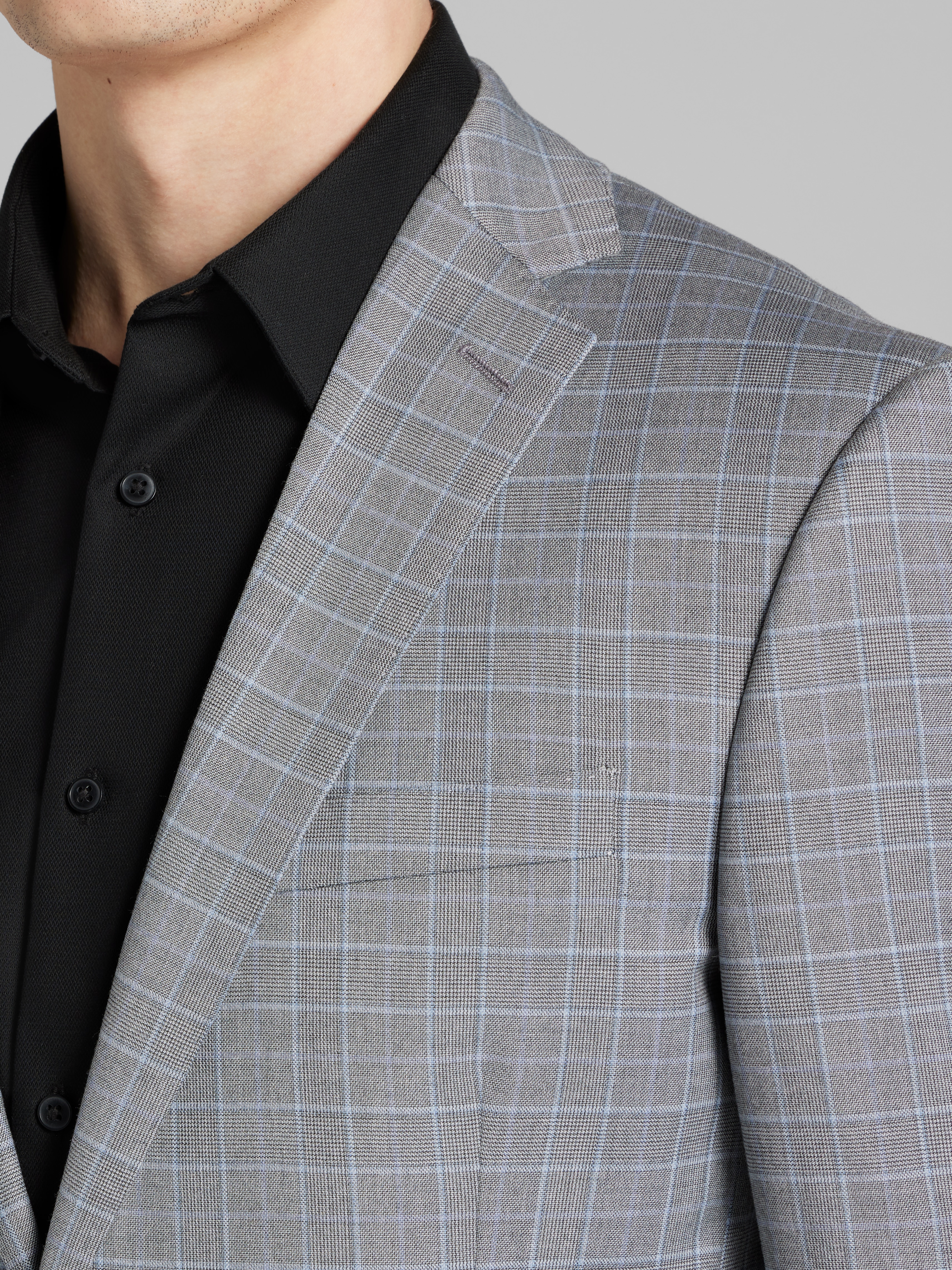 Slim Fit Plaid Suit