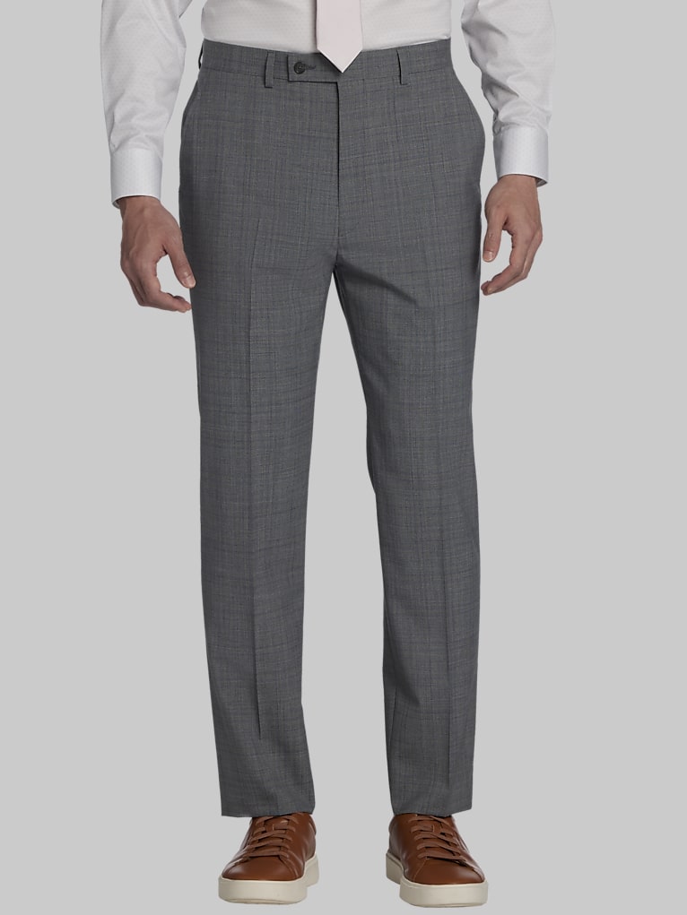 Calvin Klein Slim Fit Wool Blend Plaid Suit Pants