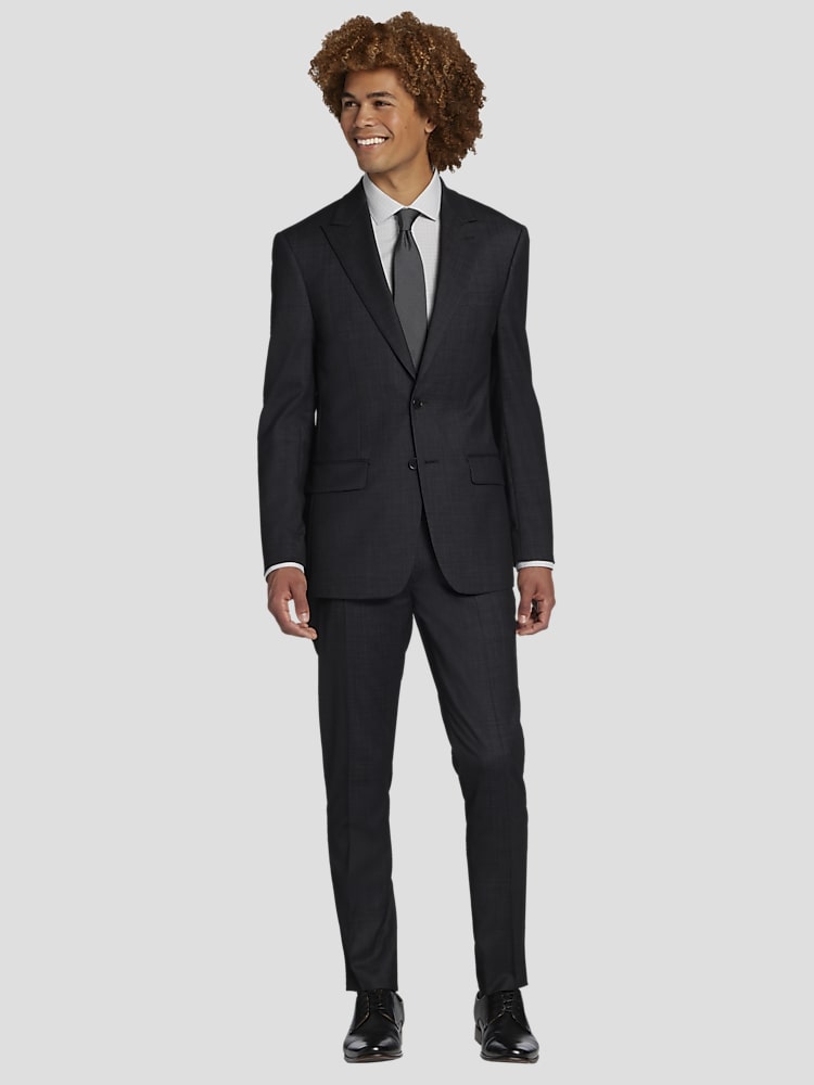 Calvin Klein Slim Fit Suit Jacket, Charcoal Tic - Gray | Men's Wearhouse