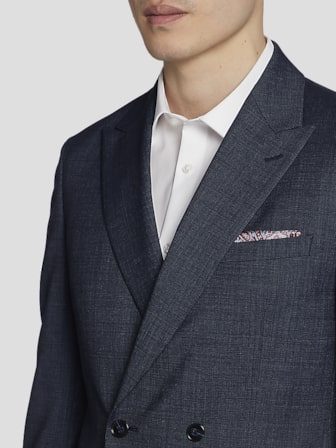 Slim FIt Wool Blend Double-Breasted Suit Jacket