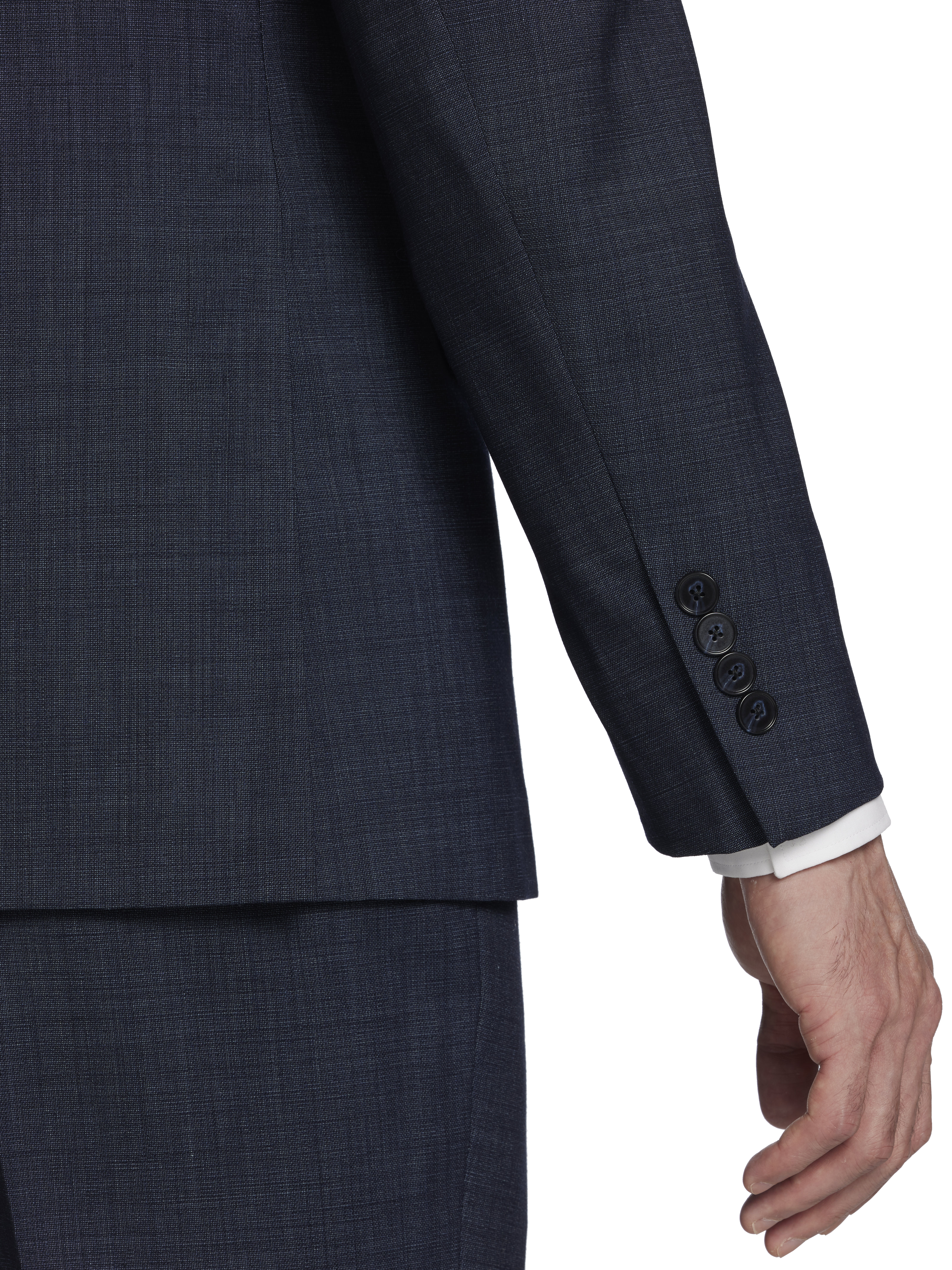 Slim FIt Wool Blend Double-Breasted Suit Jacket