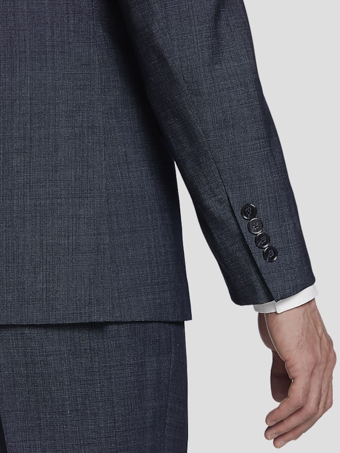 Calvin Klein Slim FIt Wool Blend Double-Breasted Suit Jacket