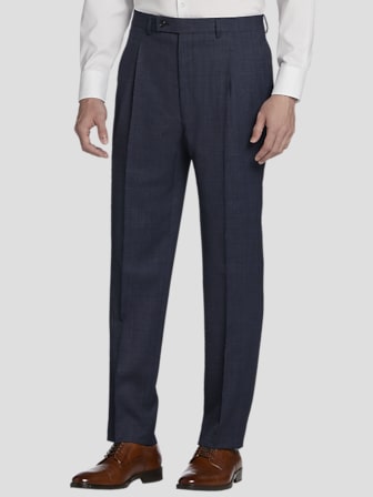 Slim Fit Wool Blend Suit Pants
