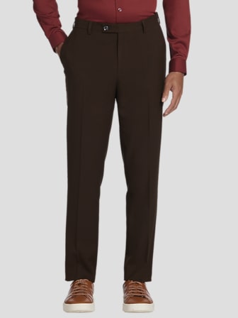 Slim Fit Sharkskin Suit Pants