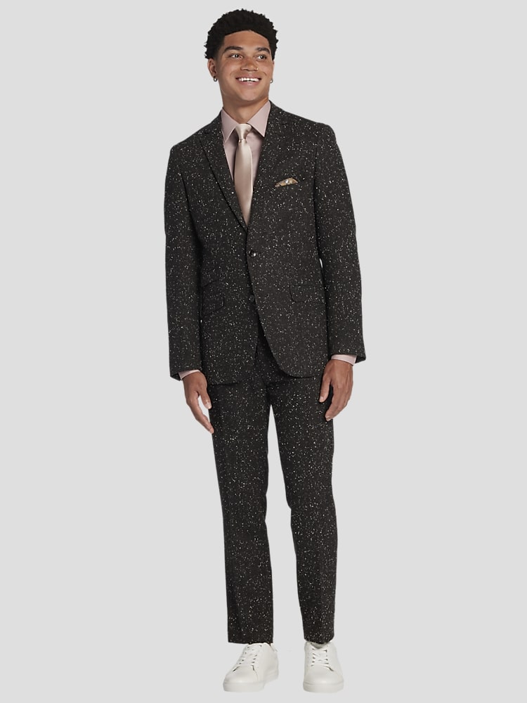 Paisley Gray Slim Fit Donegal Suit Jacket Suit Jackets Men's