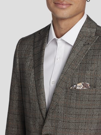 Modern Fit Satin Peak Lapel Tuxedo Jacket