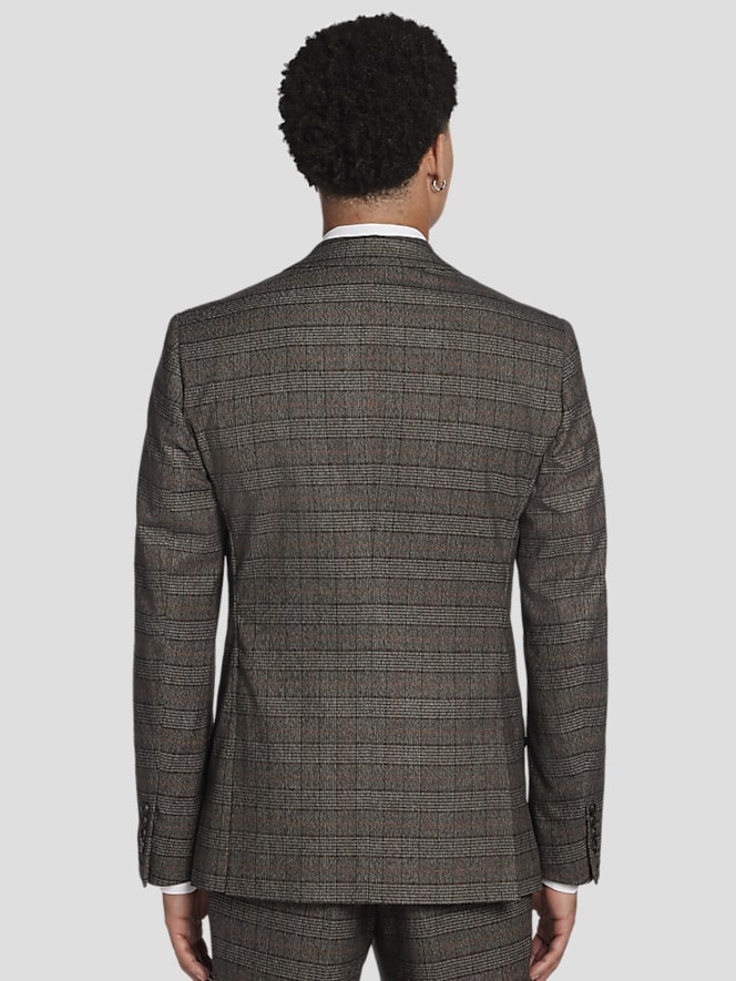 Paisley &Amp; Gray Slim Fit Plaid Suit Jacket