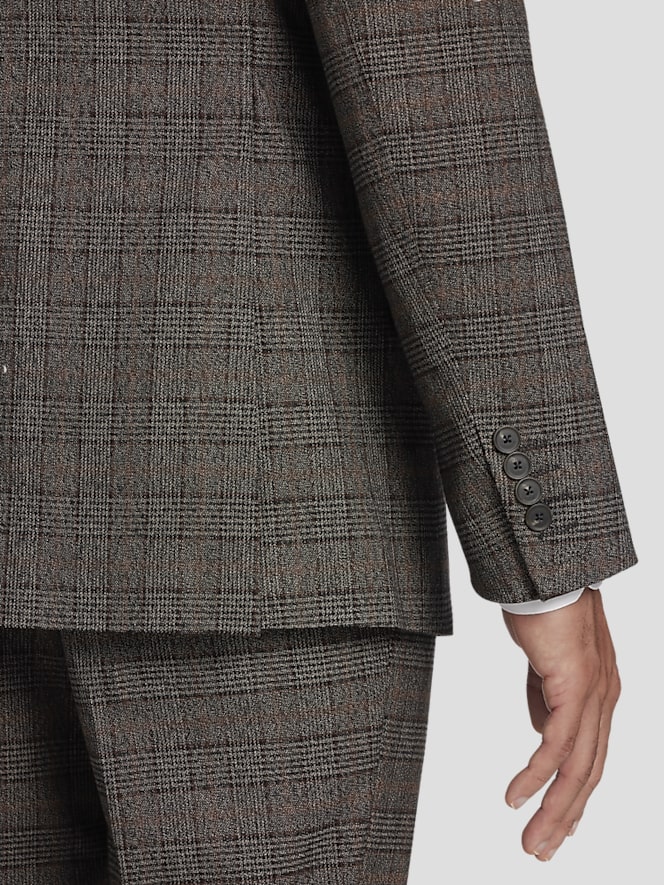 Paisley &Amp; Gray Slim Fit Plaid Suit Jacket