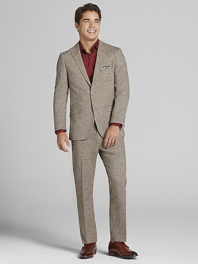 Paisley &Amp; Gray Slim Fit Donegal Plaid Suit Jacket
